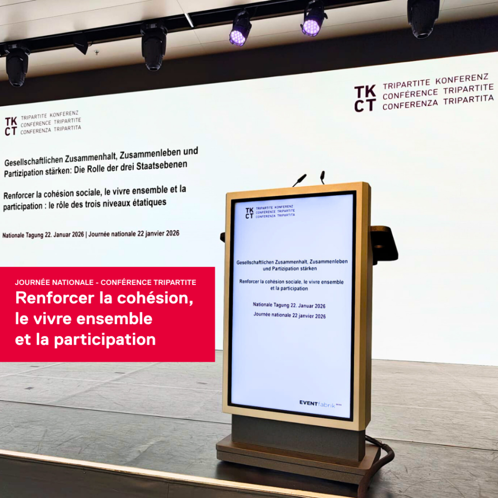 Scène de la Journée nationale de la Conférence tripartite consacrée au renforcement de la cohésion sociale, du vivre-ensemble et de la participation, le 22 janvier 2026.